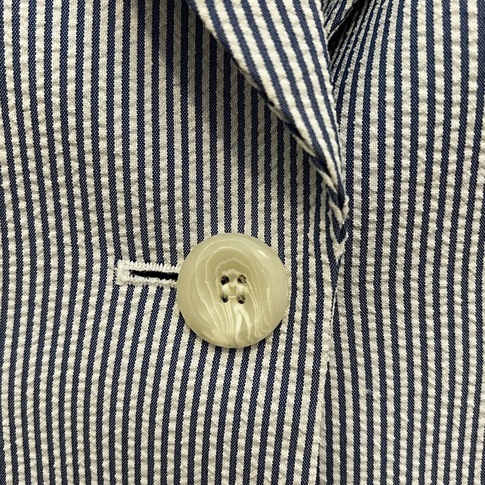 Albert Nipon Pale Blue Pinstripe Blazer with Matching Trousers - Picture 4 of 6